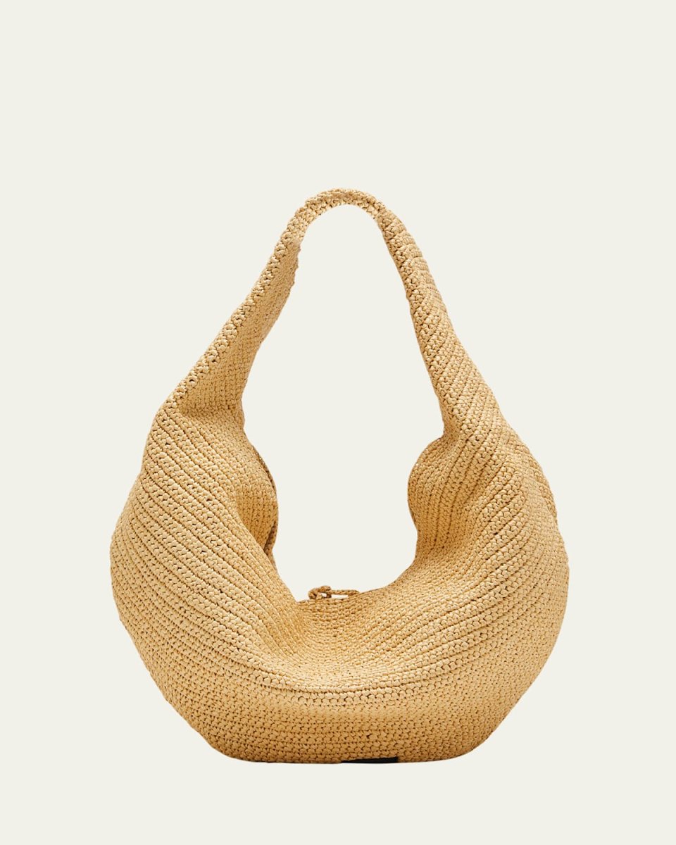 Olivia Large Raffia Hobo Bag